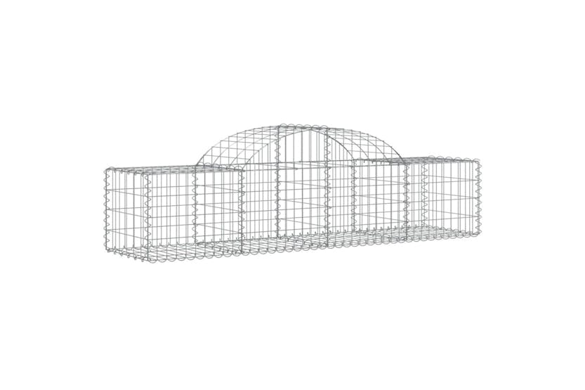 Vidaxl 3146257 Arched Gabion Baskets 2 Pcs 200x50x40/60 Cm Galvanised Iron