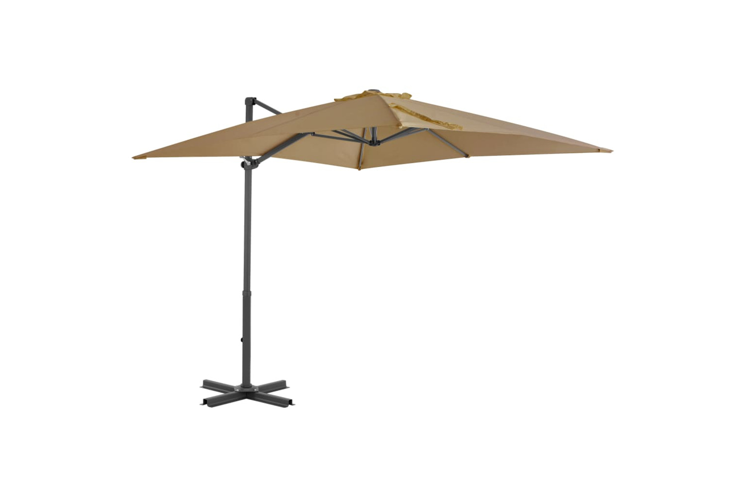 vidaXL 44619 Cantilever Umbrella With Aluminium Pole Taupe 250x250cm