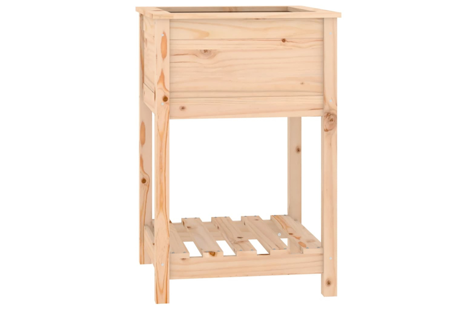 vidaXL 823773 Planter With Shelf 54x54x81cm Solid Wood Pine