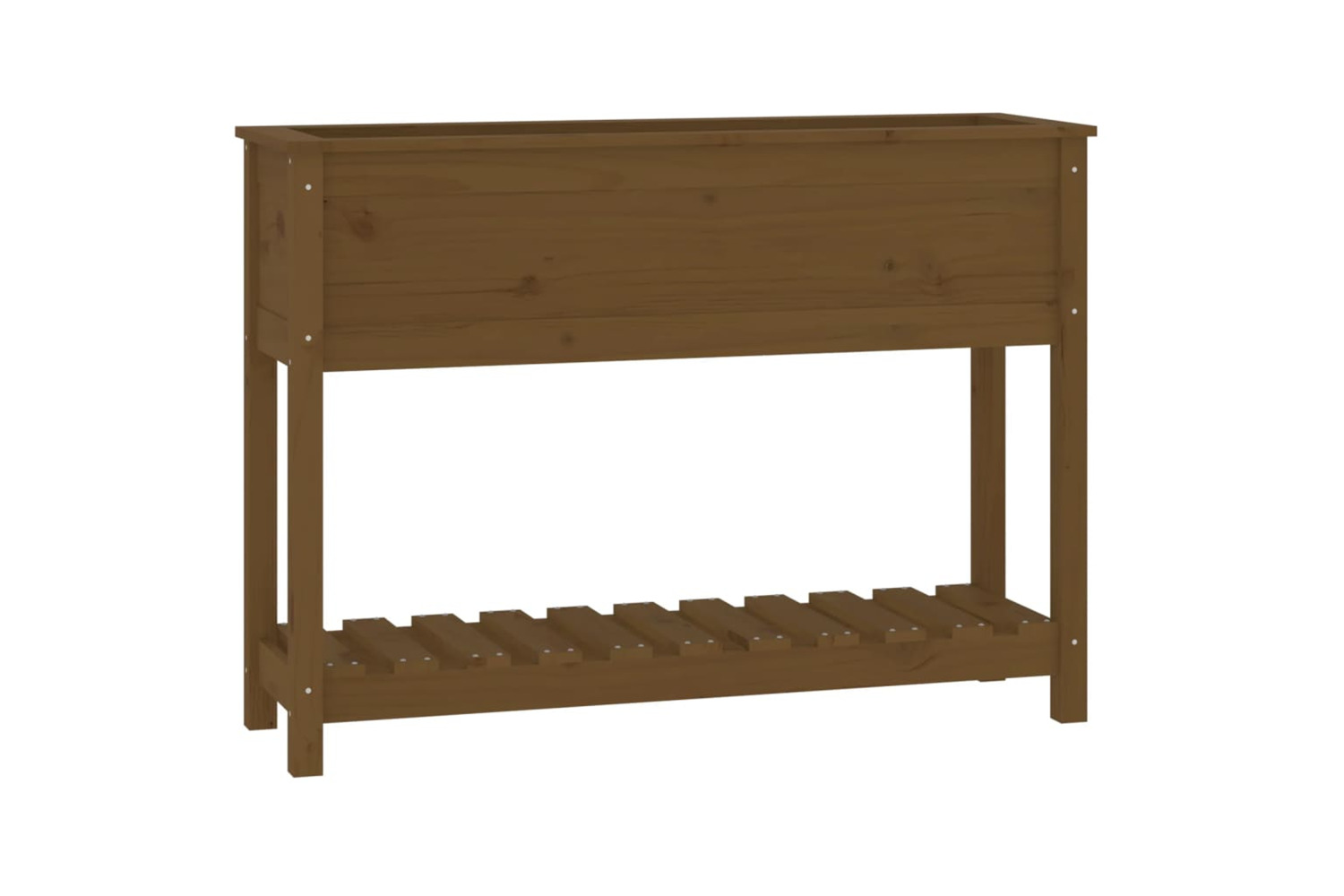 vidaXL 823769 Planter With Shelf Honey Brown 111.5x34.5x81cm Solid Wood Pine