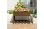 Vidaxl 823804 Planter With Shelf Honey Brown 111.5x111.5x81 Cm Solid Wood Pine