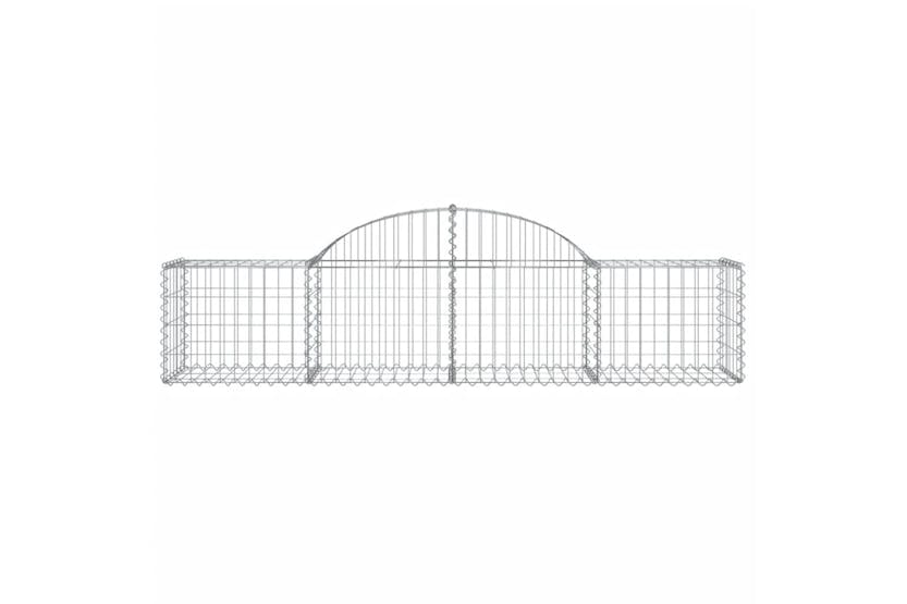 Vidaxl 3146265 Arched Gabion Baskets 10 Pcs 200x50x40/60 Cm Galvanised Iron