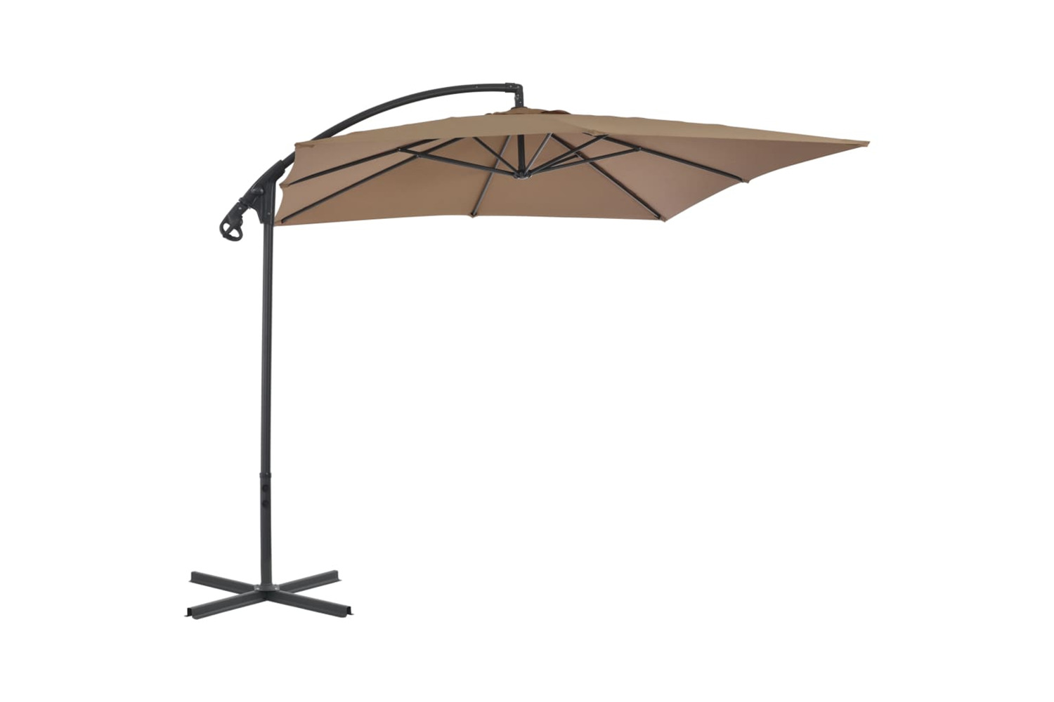 vidaXL 44880 Cantilever Umbrella With Steel Pole 250x250cm Taupe