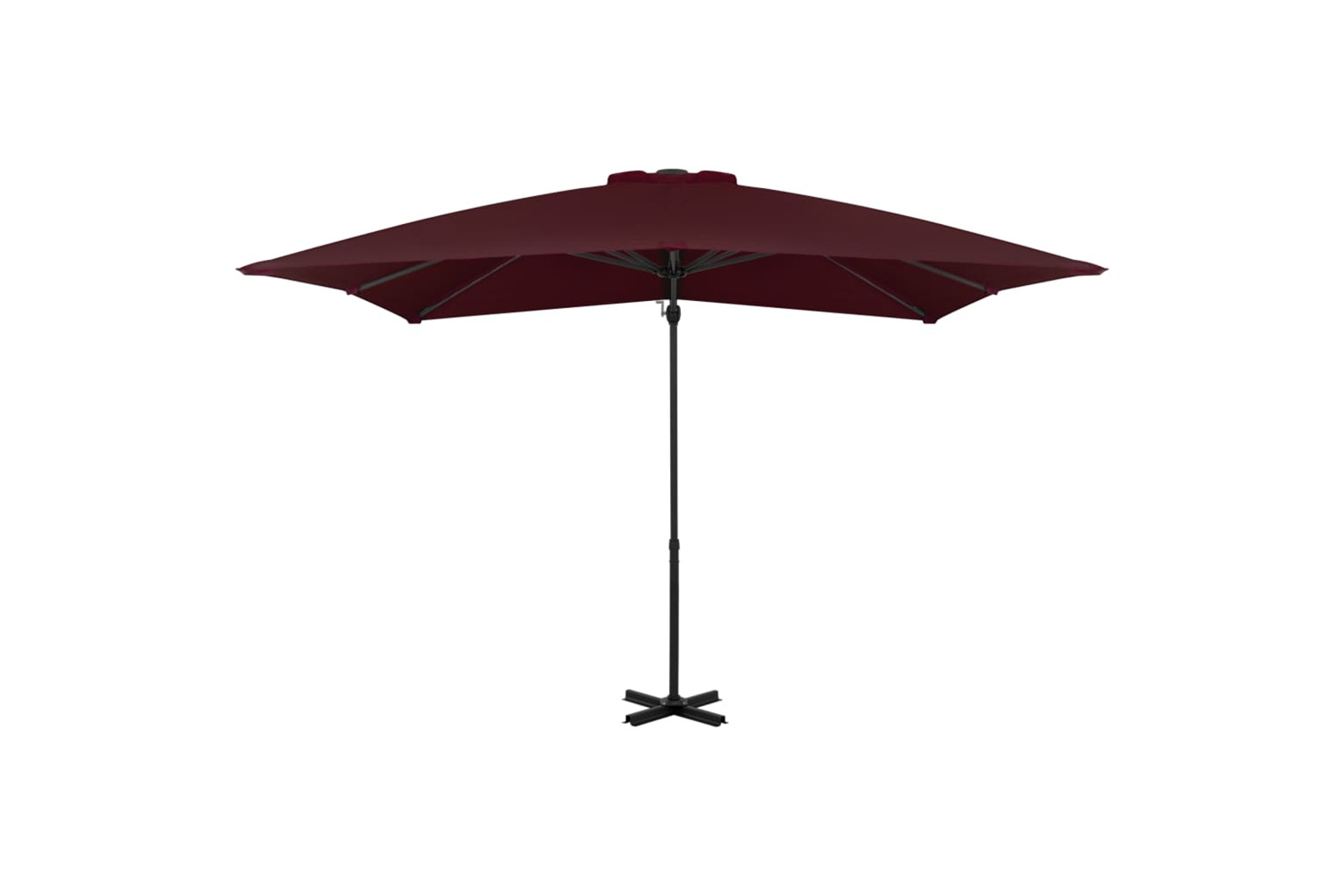 vidaXL 312304 Cantilever Umbrella With Aluminium Pole Bordeaux Red 250x250cm