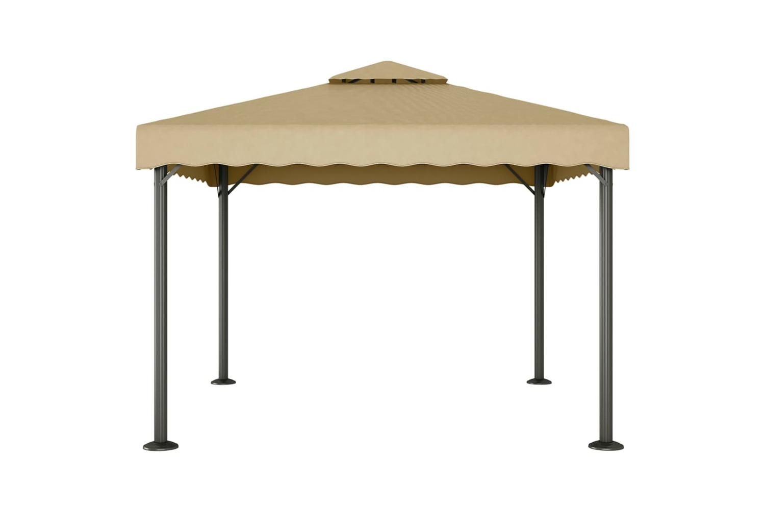 vidaXL 318522 Gazebo Taupe 3x3 M Aluminium And Steel
