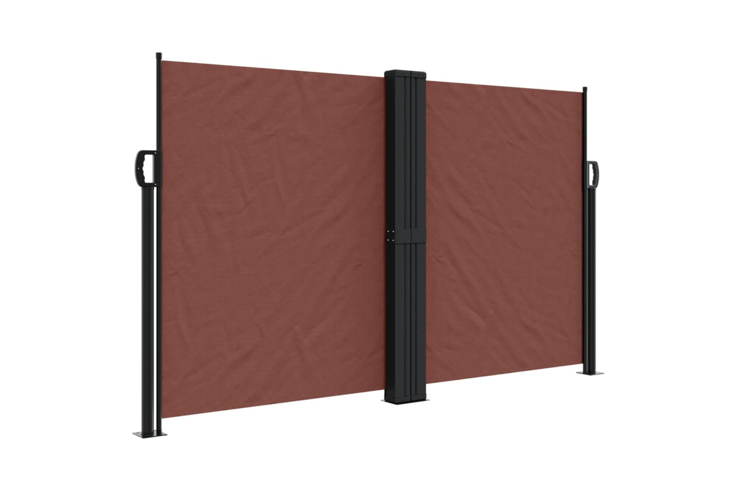 vidaXL 318063 Retractable Side Awning Brown 140x1200cm