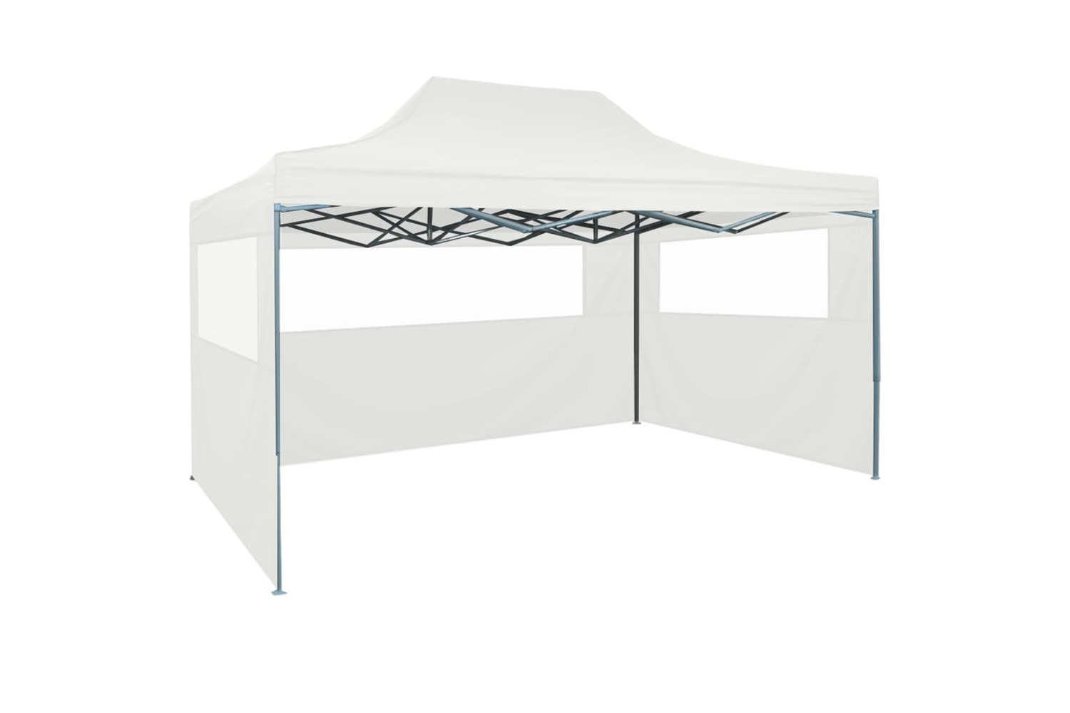 vidaXL Foldable Patry Tent With 3 Sidewalls 3x4.5 M White