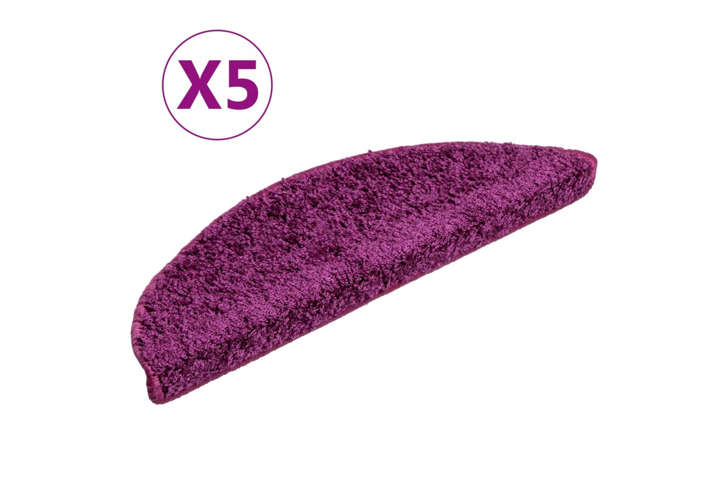 vidaXL 149792 Stair Mats 5 Pcs 56x17x3cm Violet