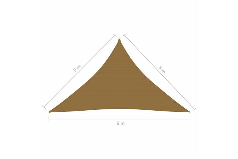 Vidaxl 311430 Sunshade Sail 160 G/mâ² Taupe 5x5x6 M Hdpe