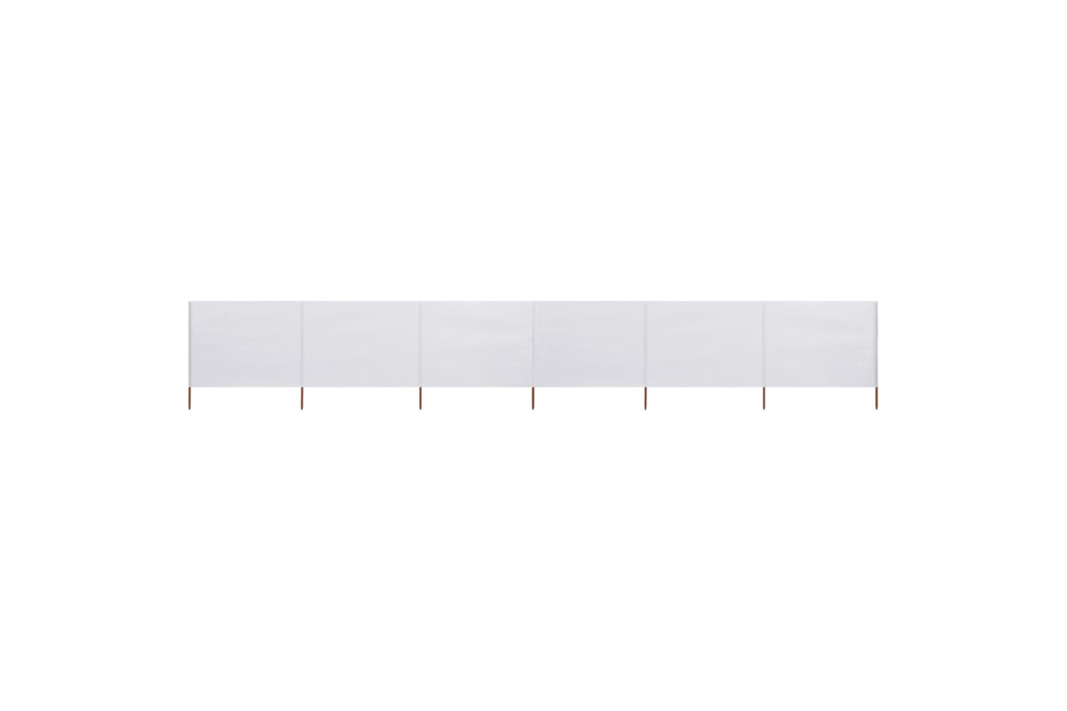 vidaXL 44543 6-panel Wind Screen Fabric 800x80cm White