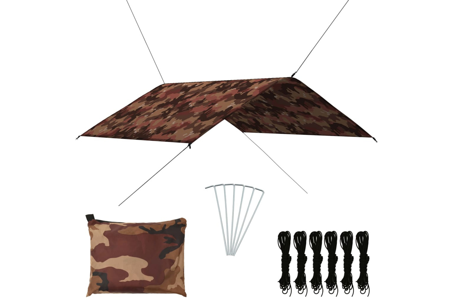 vidaXL 93064 Outdoor Tarp 4x4 M Camouflage