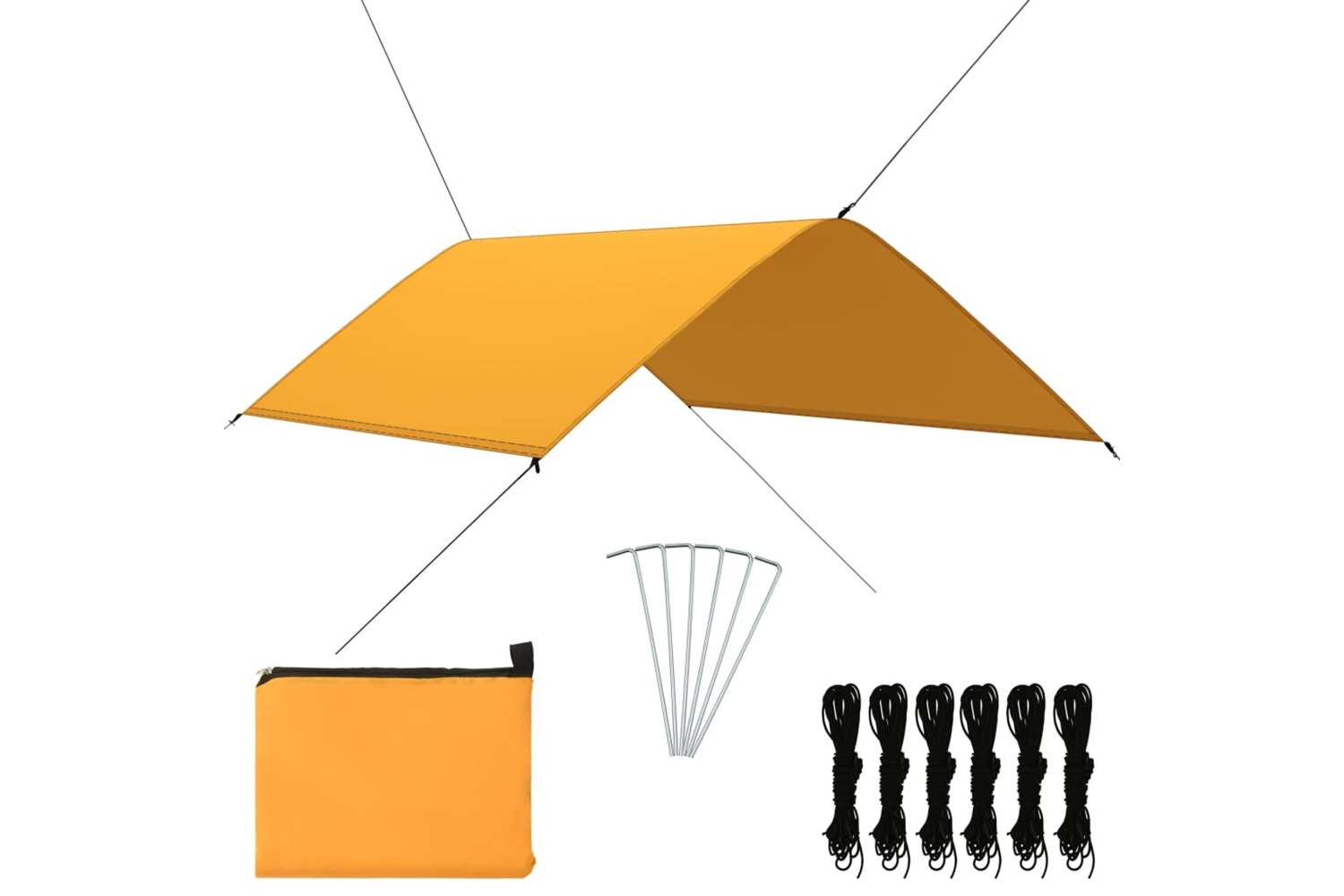 vidaXL 93057 Outdoor Tarp 3x2 M Yellow