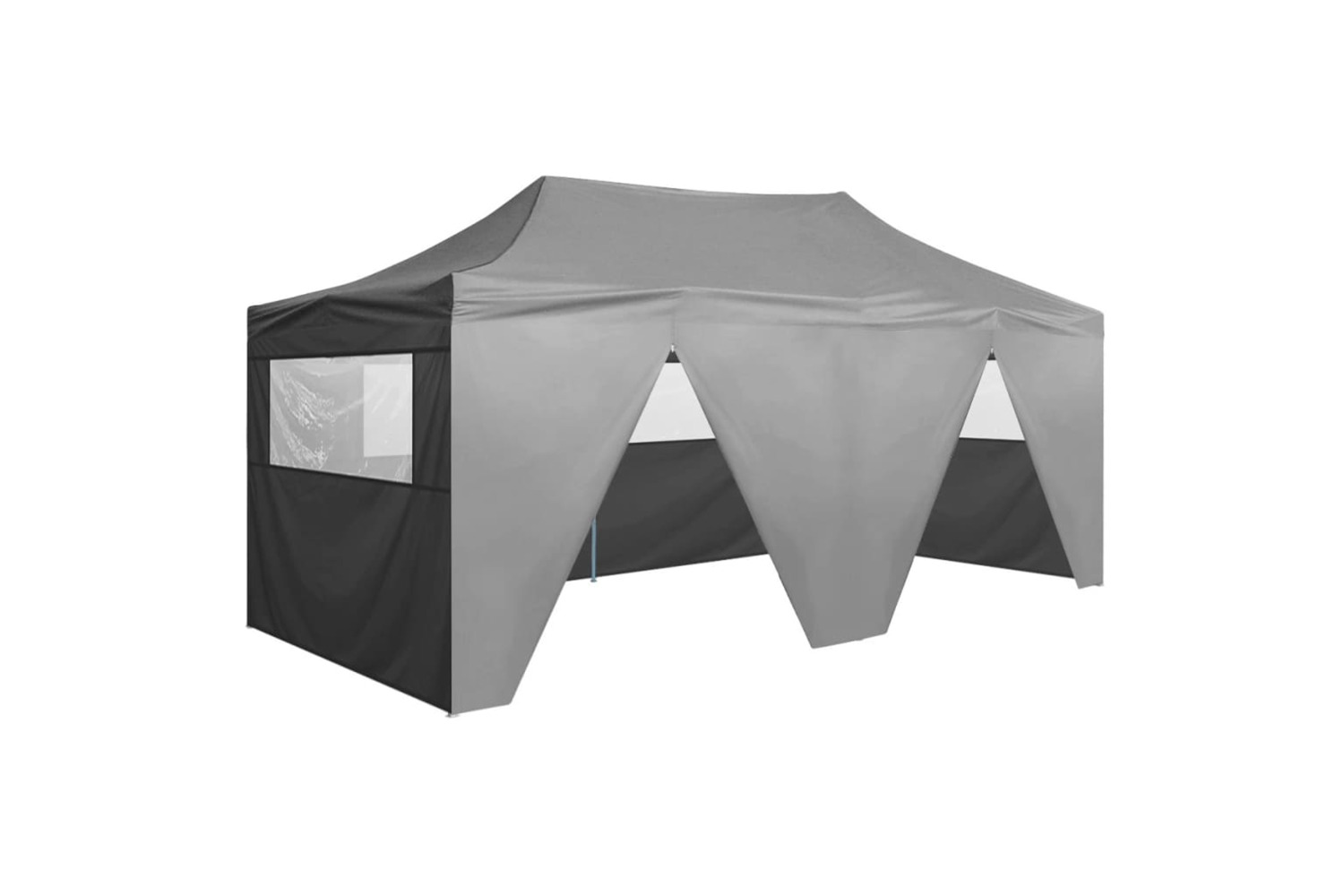 vidaXL Professional Folding Party Tent With 4 Sidewalls 3x6 M Steel Anthracite
