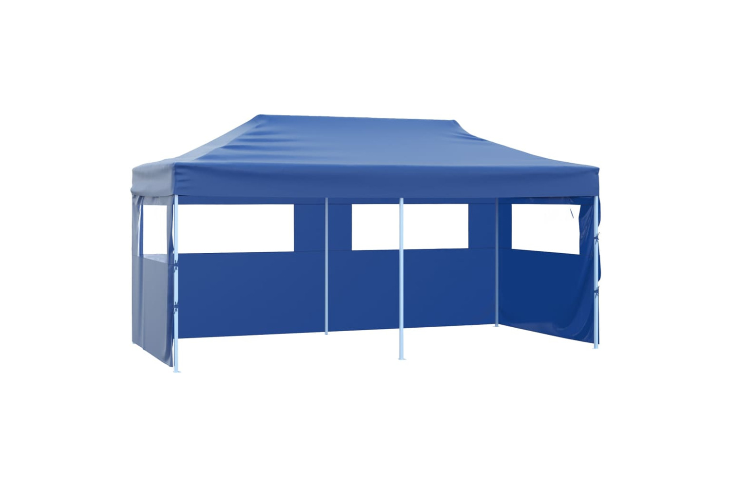 vidaXL Professional Folding Party Tent With 4 Sidewalls 3x6 M Steel Blue