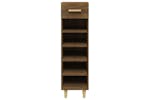 Vidaxl 817563 Shoe Cabinet Brown Oak 30x35x105 Cm Engineered Wood