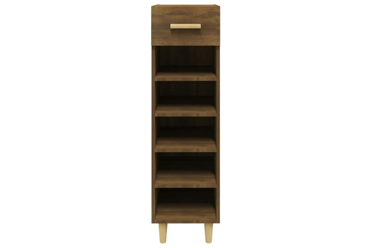 Vidaxl 817563 Shoe Cabinet Brown Oak 30x35x105 Cm Engineered Wood