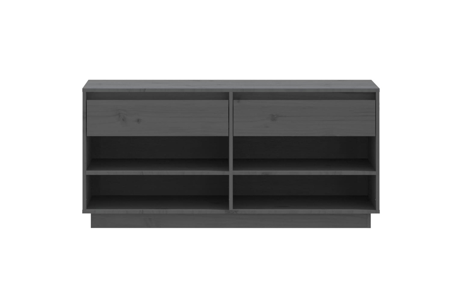 vidaXL 814446 Shoe Cabinet Grey 110x34x52cm Solid Wood Pine