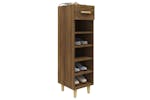 Vidaxl 817563 Shoe Cabinet Brown Oak 30x35x105 Cm Engineered Wood
