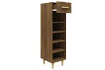 Vidaxl 817563 Shoe Cabinet Brown Oak 30x35x105 Cm Engineered Wood