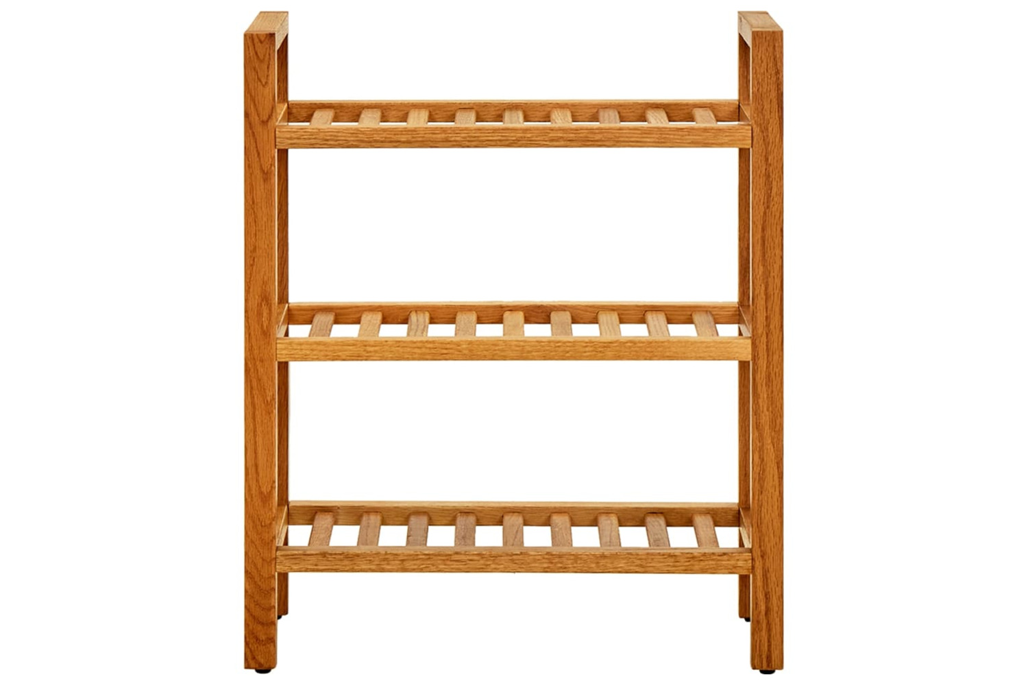 vidaXL 331745 Shoe Rack With 3 Shelves 50x27x60cm Solid Oak Wood