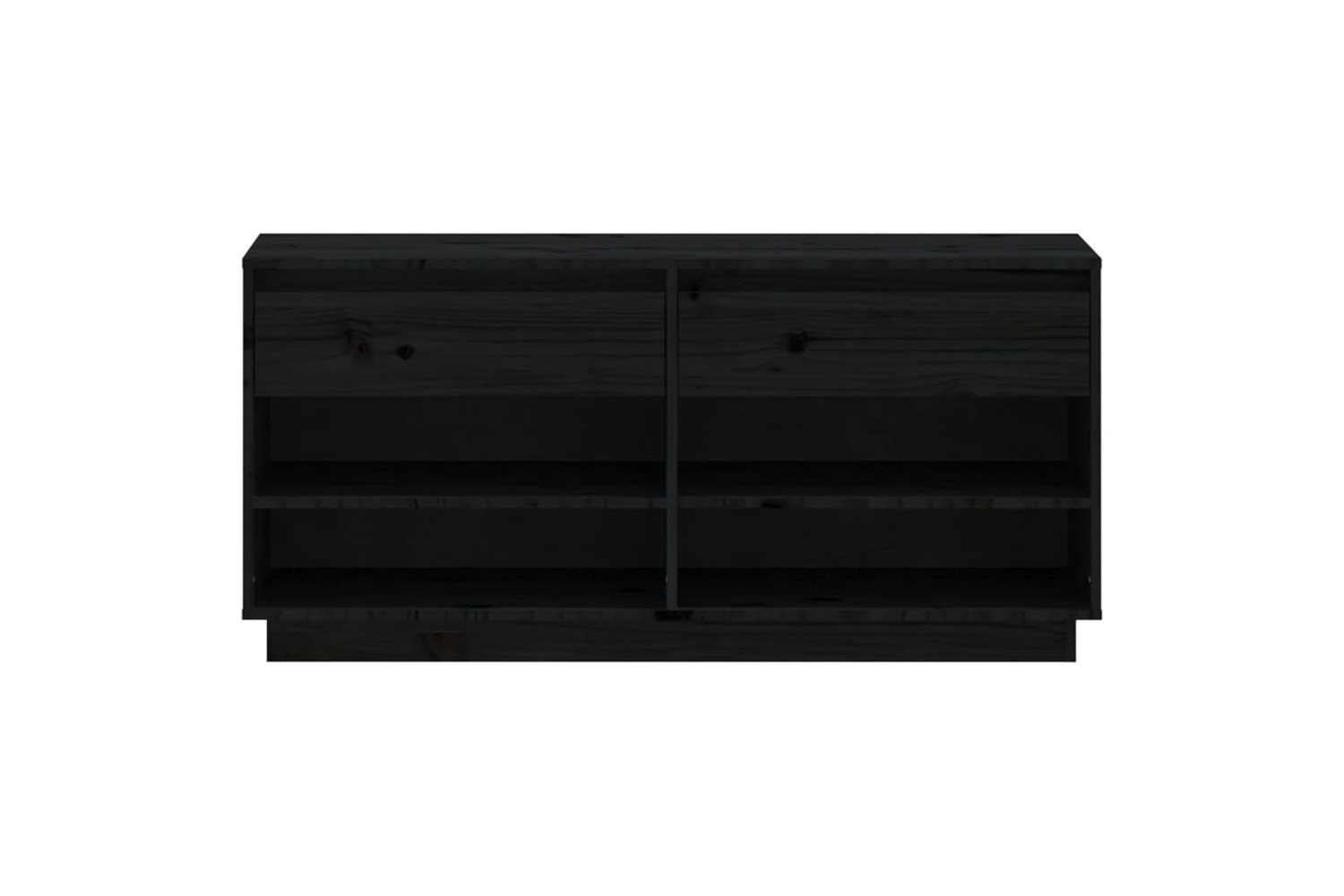 vidaXL 814448 Shoe Cabinet Black 110x34x52cm Solid Wood Pine