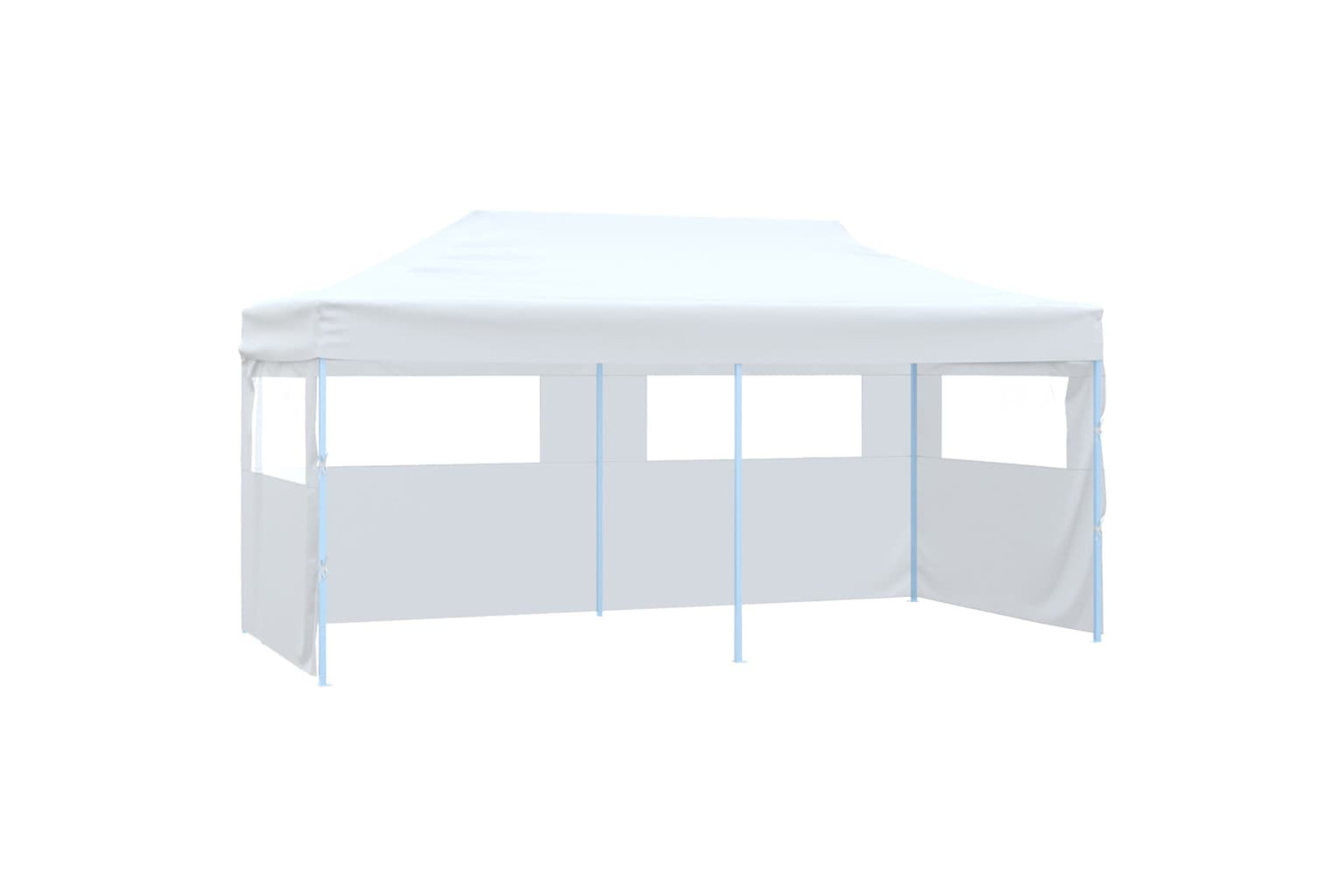 vidaXL Professional Folding Party Tent With 4 Sidewalls 3x6 M Steel White