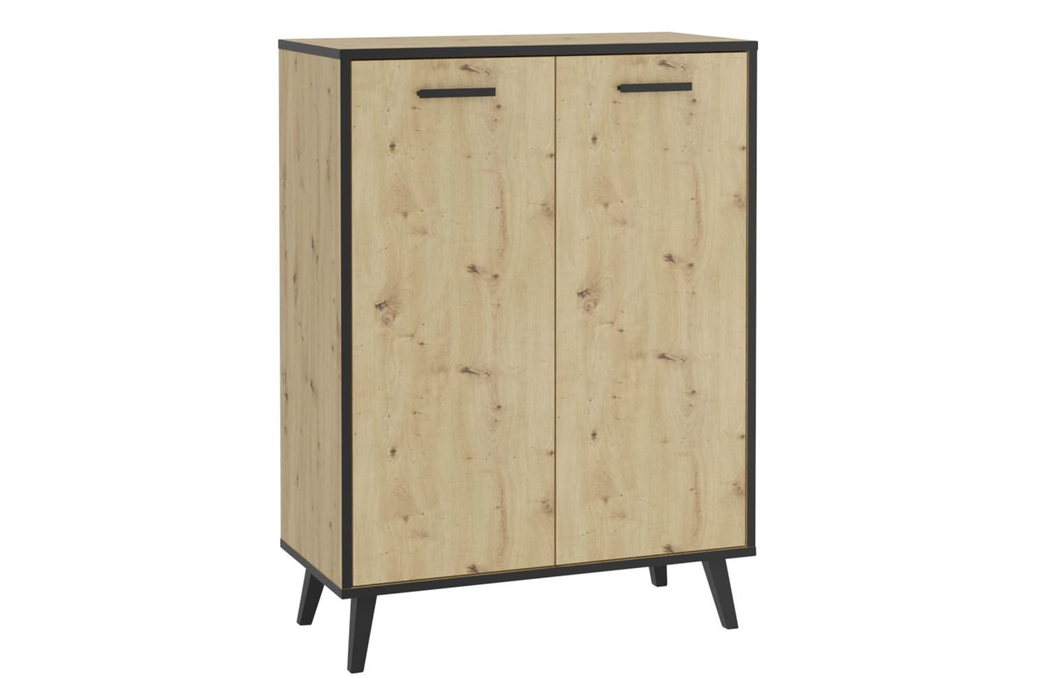 Fmd 444224 Shoe Cabinet With 5 Compartments 68.5x33x93.5 Cm Artisan Oak