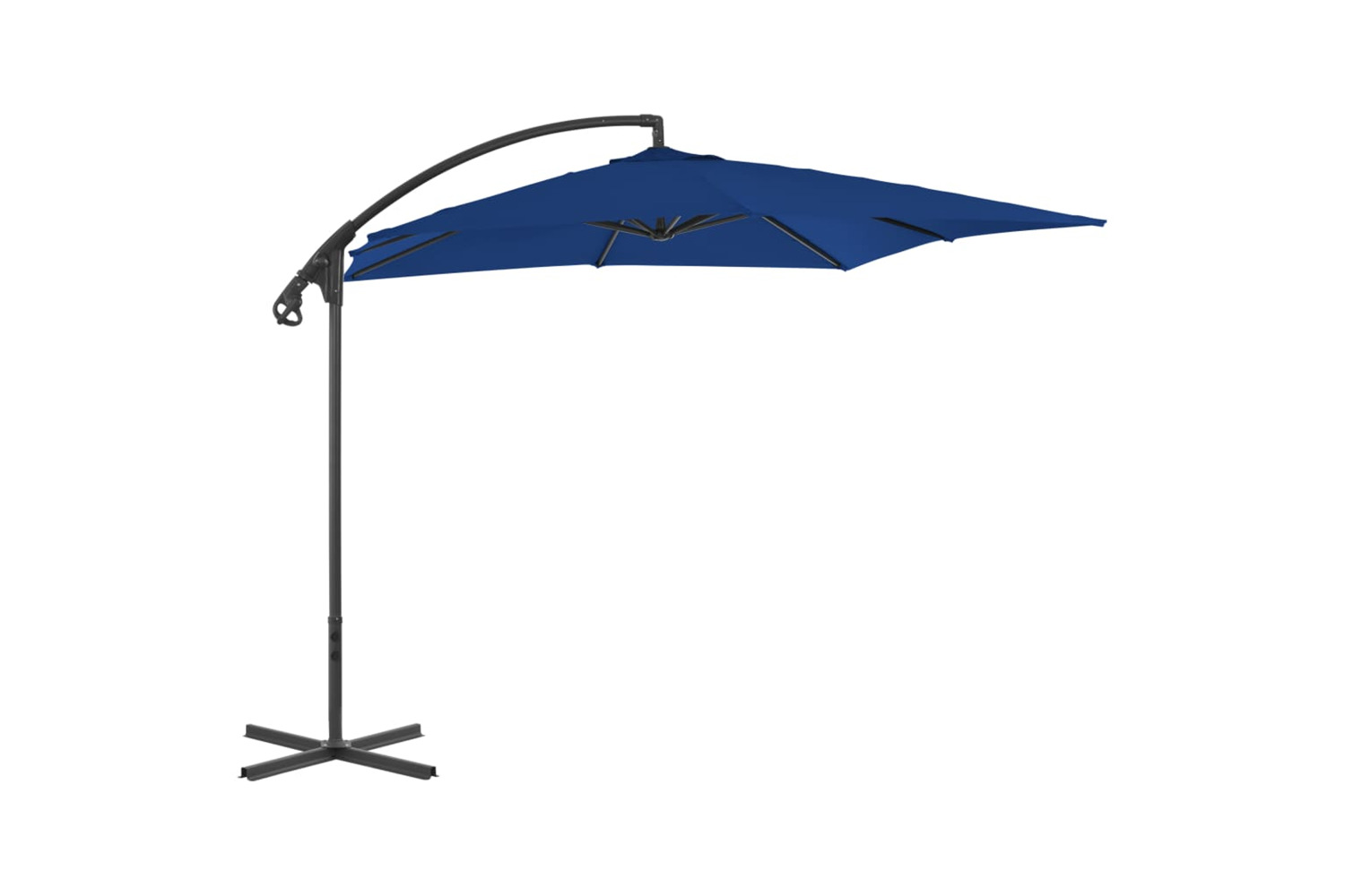 vidaXL 312513 Cantilever Umbrella With Steel Pole 250x250cm Azure