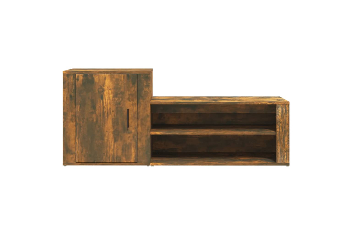 vidaXL 816749 Shoe Cabinet Smoked Oak 130x35x54cm Engineered Wood