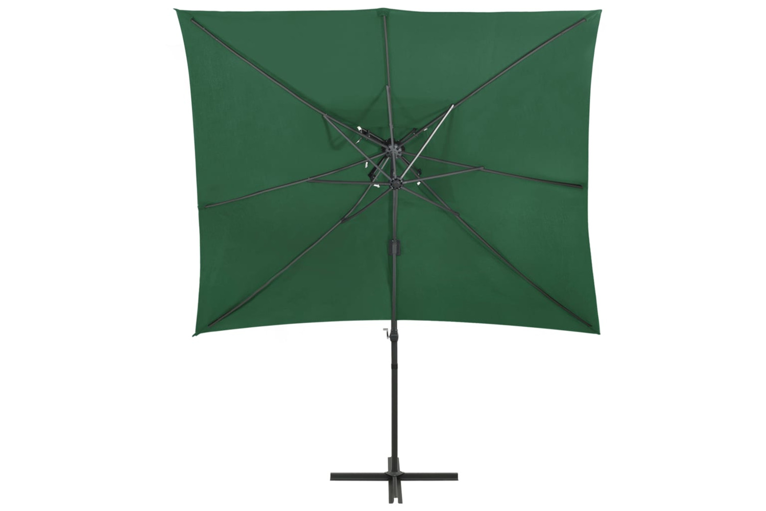 vidaXL 312361 Cantilever Umbrella With Double Top Green 250x250cm