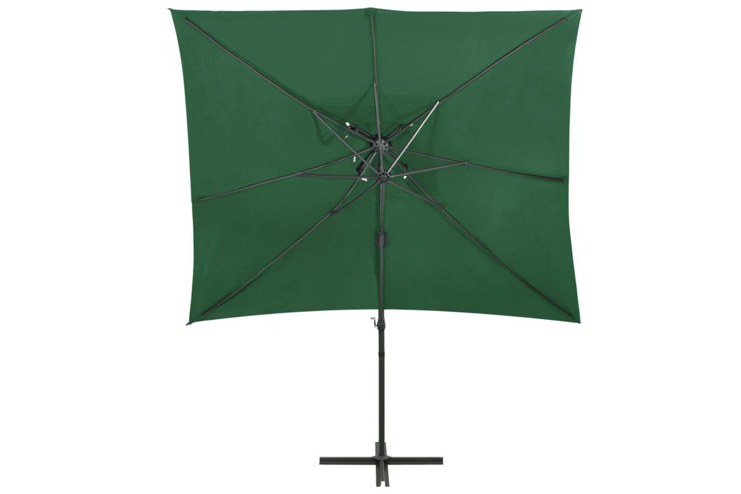 Vidaxl 312361 Cantilever Umbrella With Double Top Green 250x250 Cm