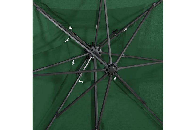 Vidaxl 312361 Cantilever Umbrella With Double Top Green 250x250 Cm