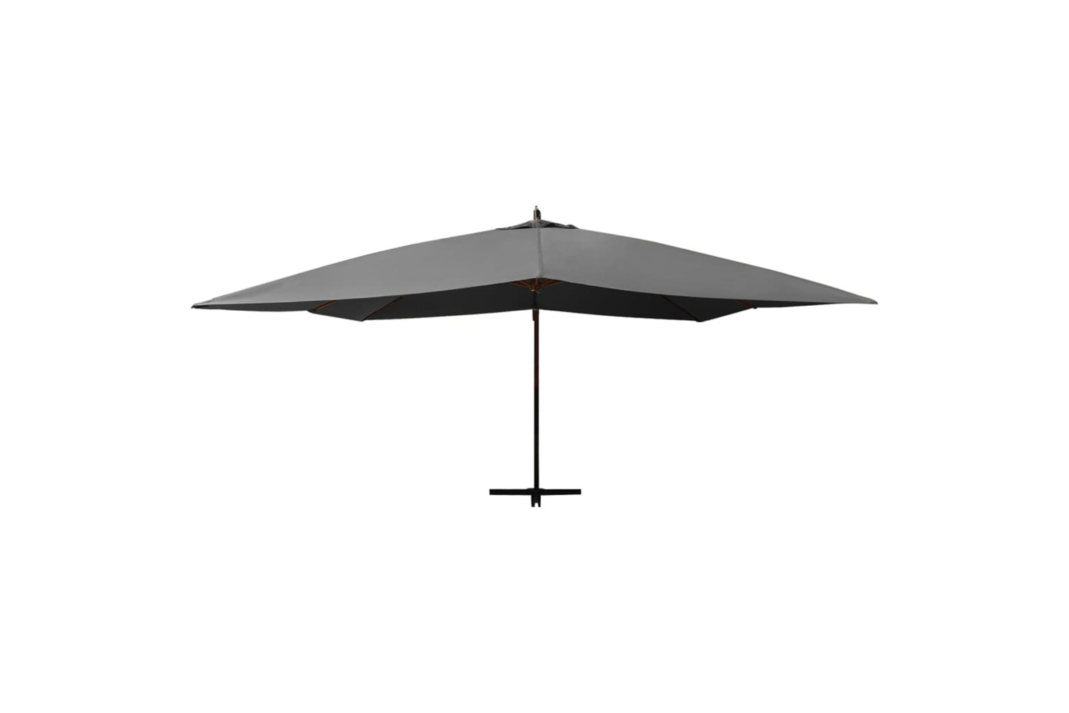 vidaXL 318430 Cantilever Umbrella With Wooden Pole 400x300cm Anthracite