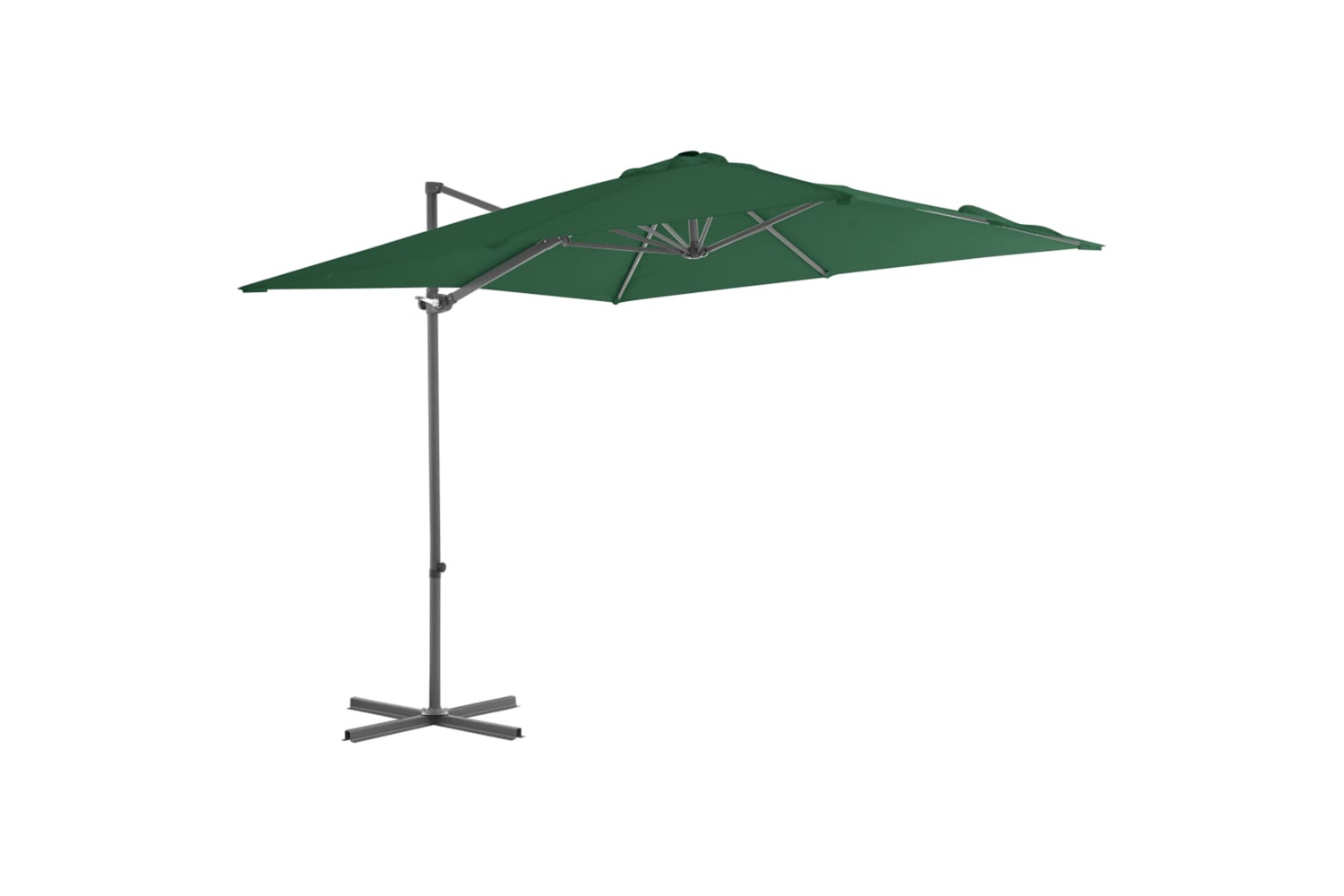 vidaXL 44625 Cantilever Umbrella With Steel Pole Green 250x250cm