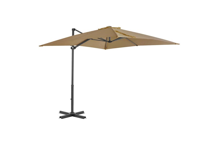 Vidaxl 276330 Outdoor Umbrella With Portable Base Taupe