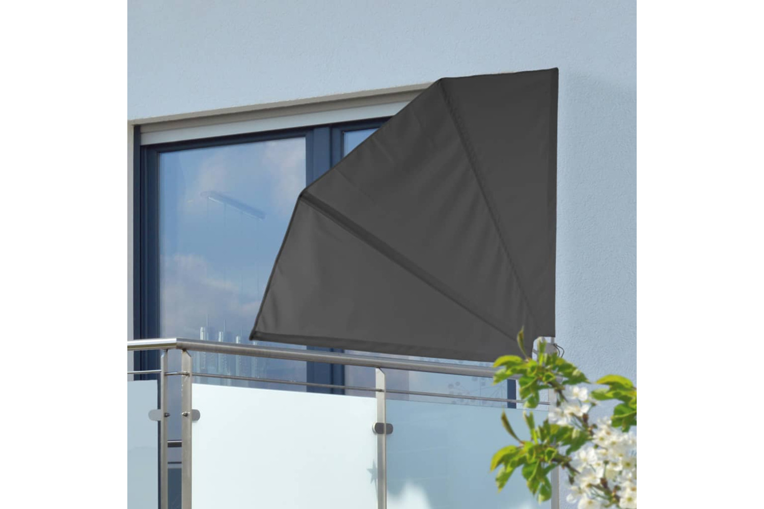 Hi Balcony Screen 1.2x1.2 M Black Polyester