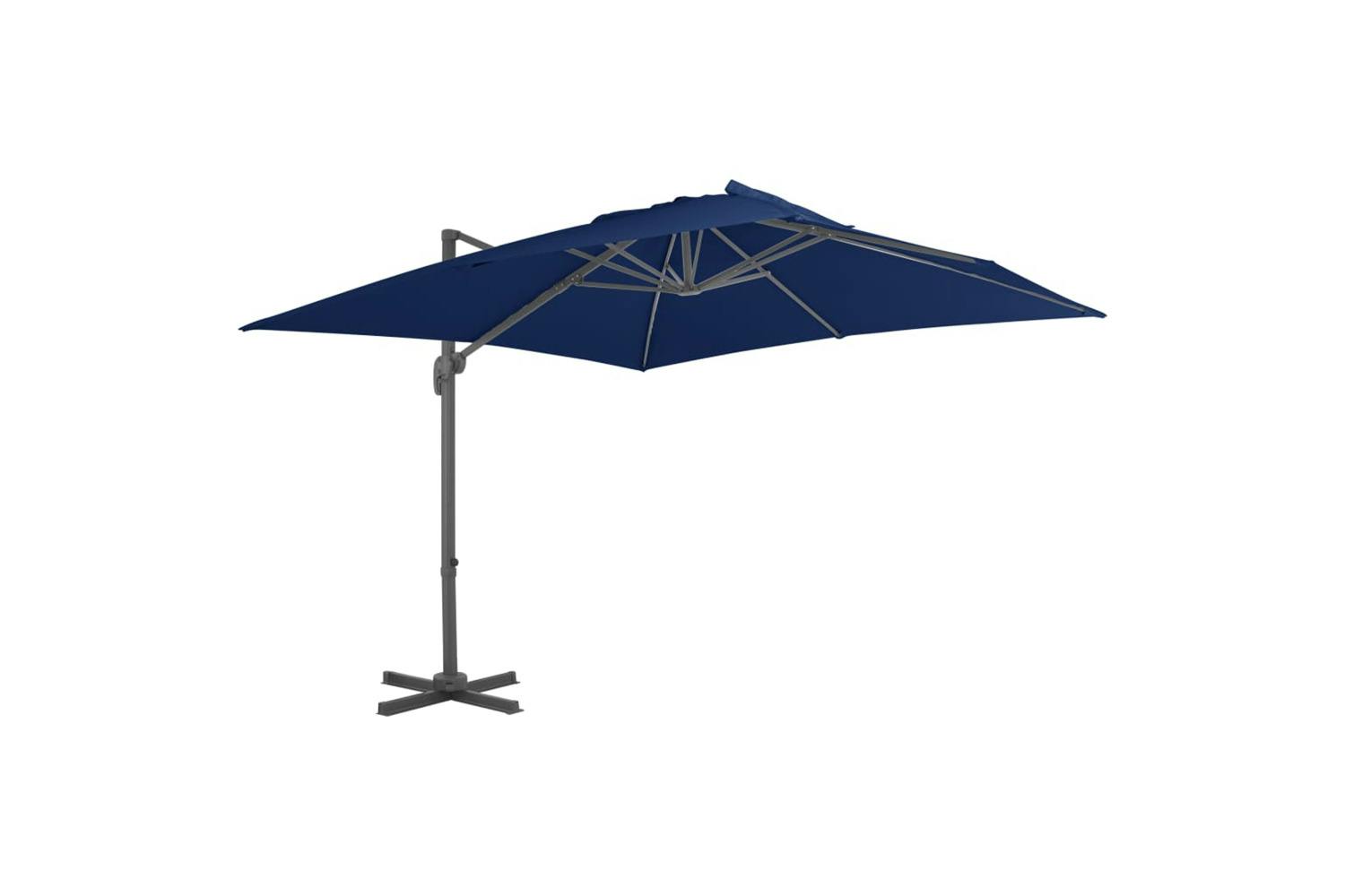 Vidaxl 47002 Cantilever Umbrella With Aluminium Pole 3x3 M Azure Blue