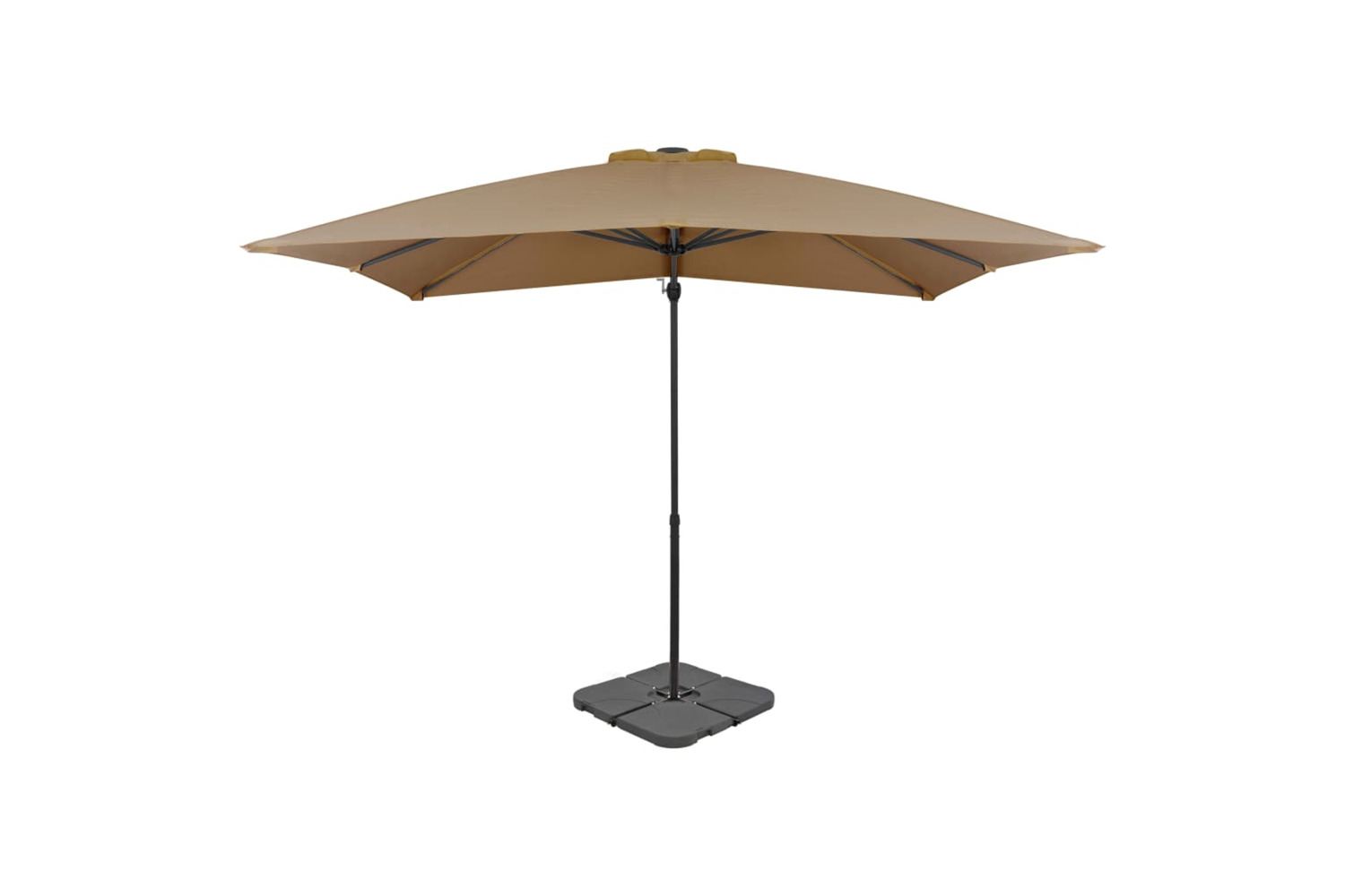 vidaXL 276330 Outdoor Umbrella With Portable Base Taupe