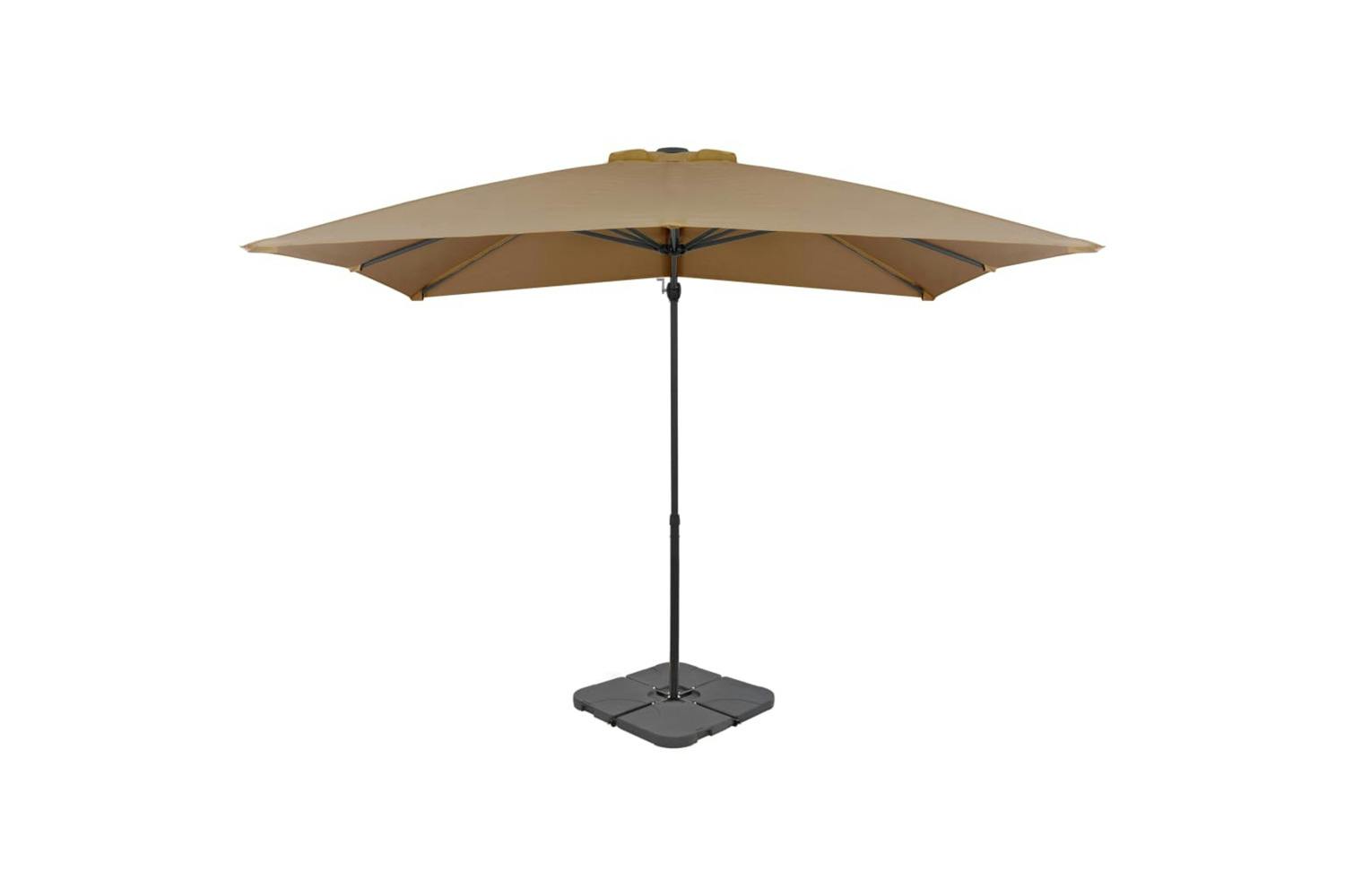 Vidaxl 276330 Outdoor Umbrella With Portable Base Taupe