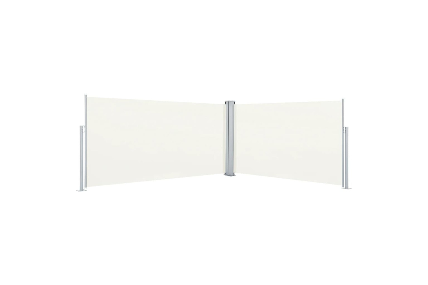 vidaXL 317995 Retractable Side Awning Cream 160x600cm