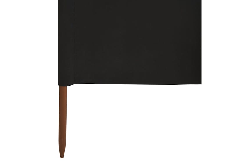 Vidaxl 47144 3-panel Wind Screen Fabric 400x80 Cm Black