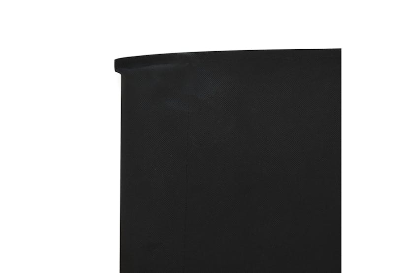 Vidaxl 47144 3-panel Wind Screen Fabric 400x80 Cm Black