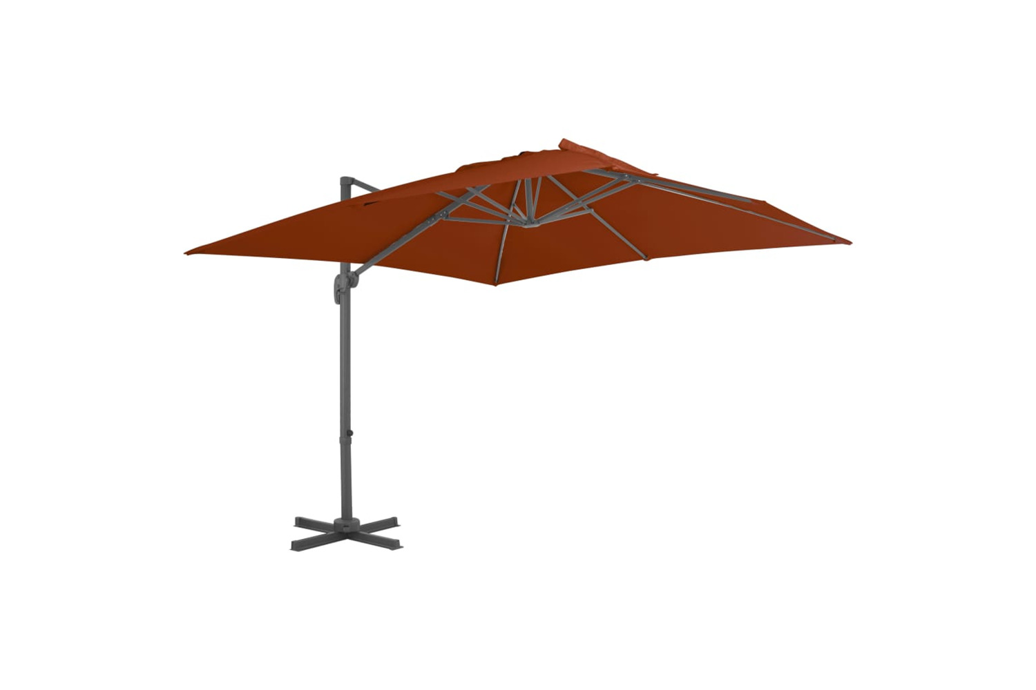 vidaXL 312316 Cantilever Umbrella With Aluminium Pole Terracotta 300x300cm