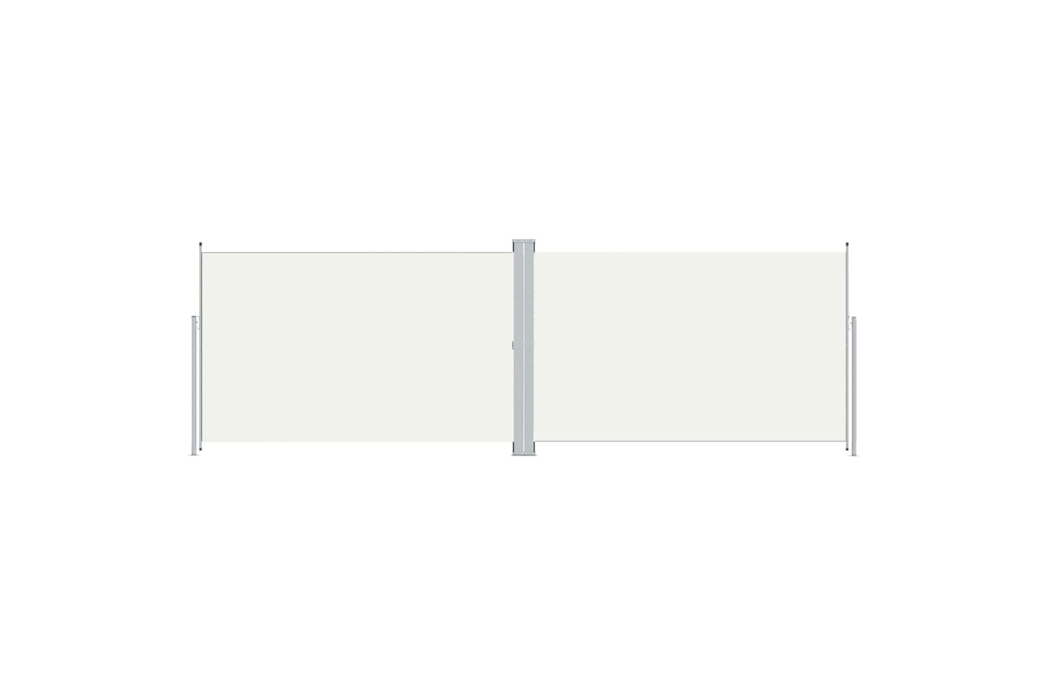 vidaXL 318007 Retractable Side Awning Cream 200x600cm
