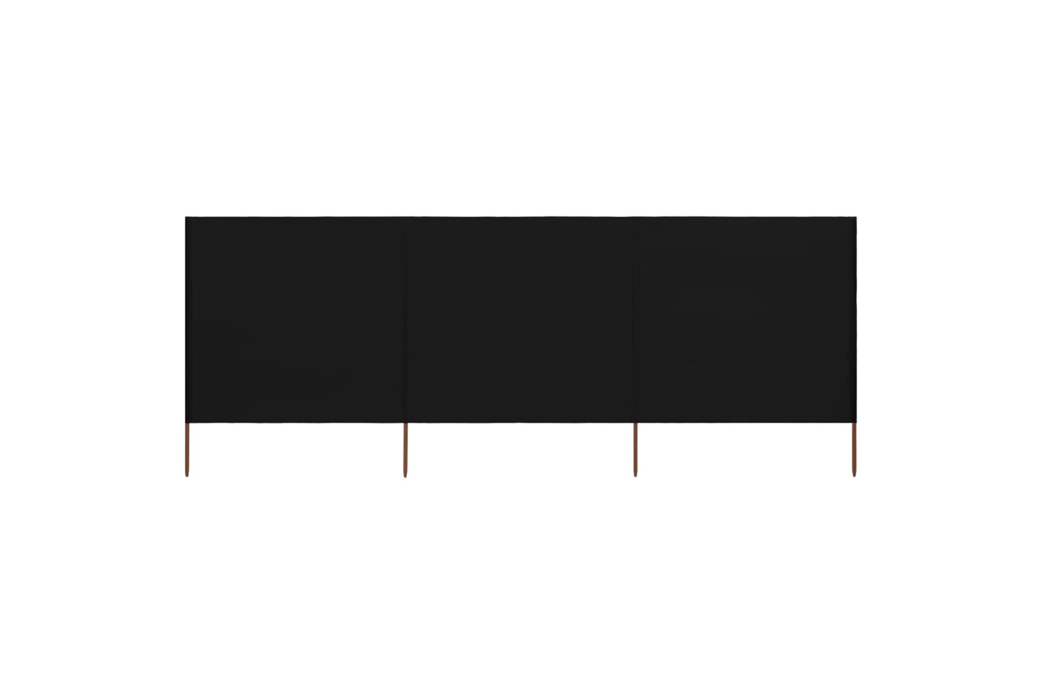 vidaXL 47144 3-panel Wind Screen Fabric 400x80cm Black