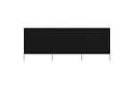 Vidaxl 47144 3-panel Wind Screen Fabric 400x80 Cm Black