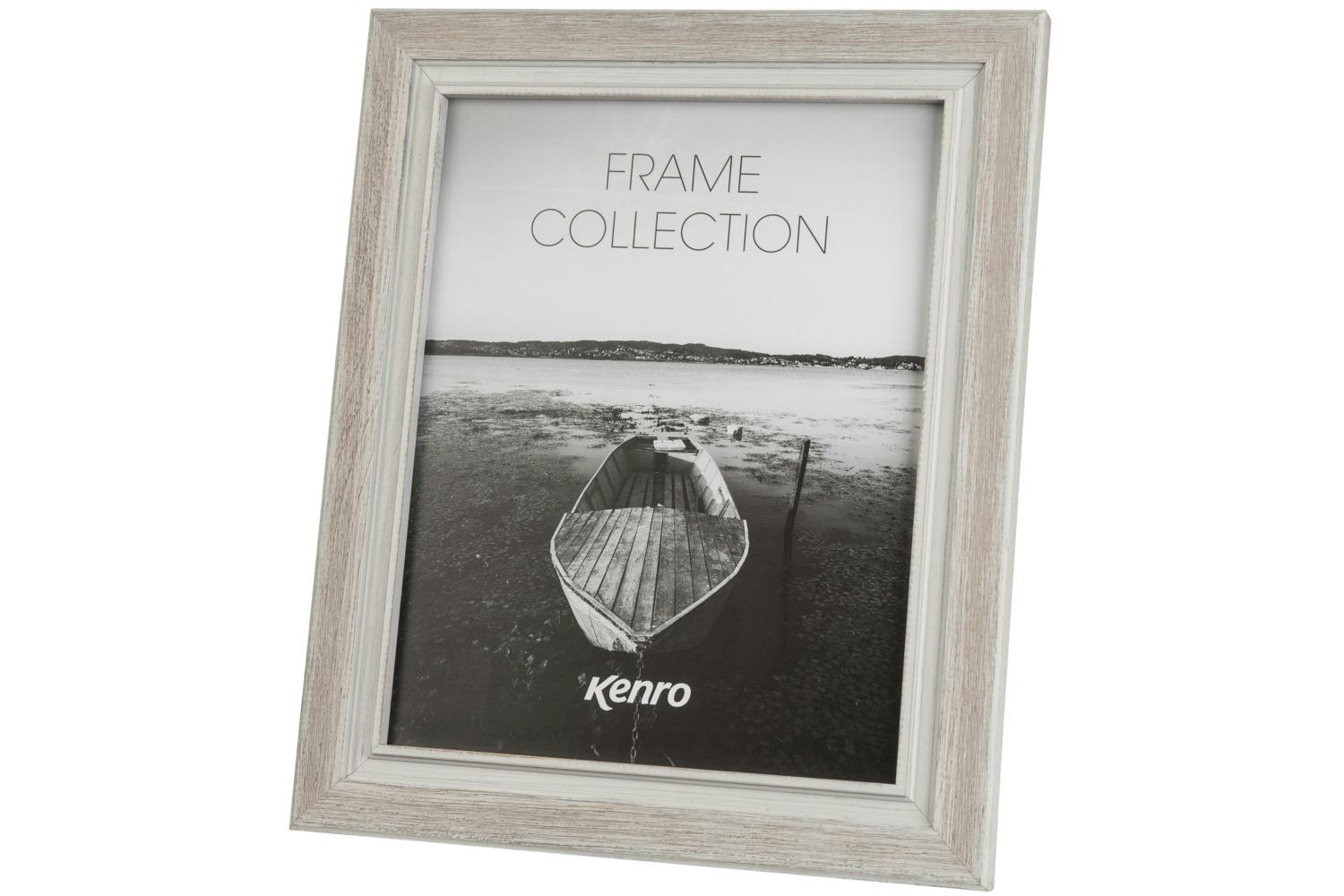 Emelia Distressed Wood 10x8" Photo Frame | White