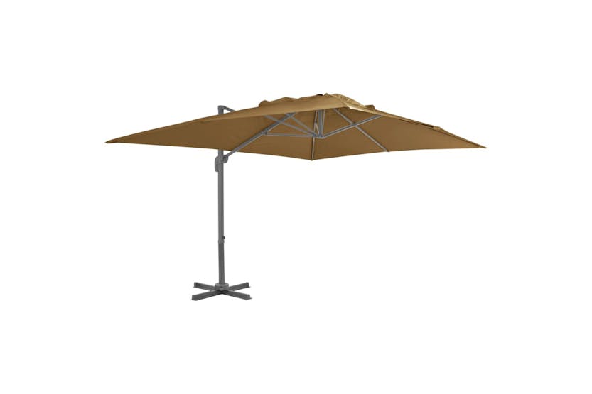 Vidaxl 276349 Outdoor Umbrella With Portable Base Taupe