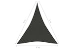 Vidaxl 311096 Sunshade Sail 160 G/mâ² Anthracite 4x5x5 M Hdpe