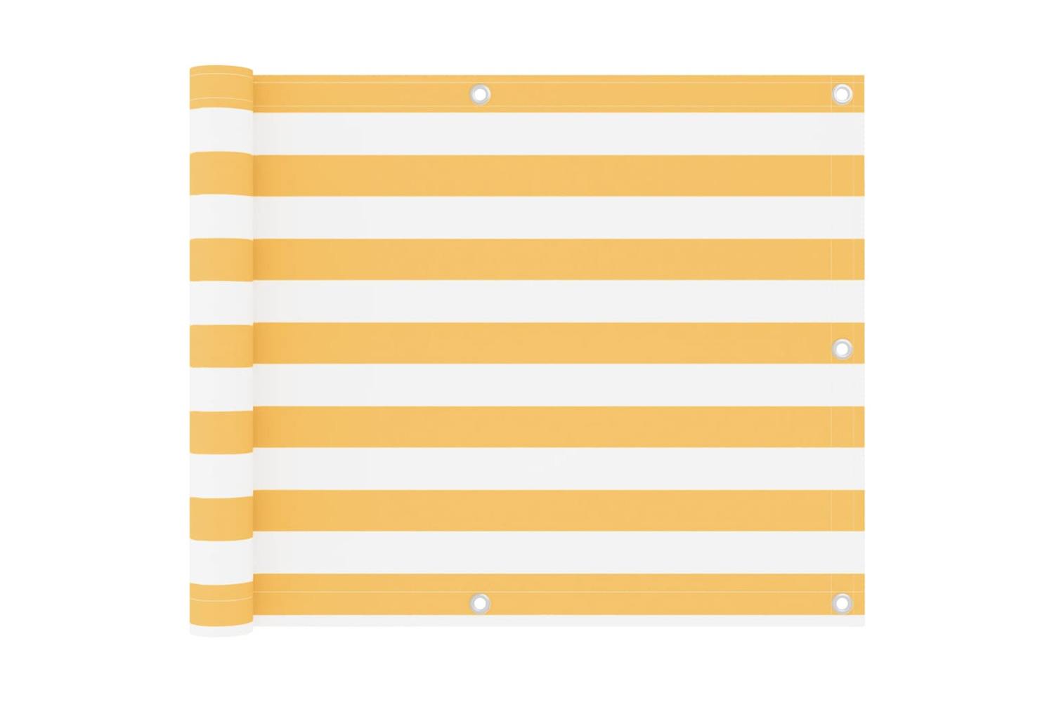 vidaXL 134902 Balcony Screen White And Yellow 75x500cm Oxford Fabric